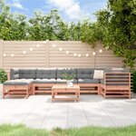 vidaXL Salon de jardin 8 Pièces avec coussins bois massif douglas