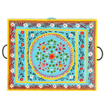 vidaXL Boîte rangement peinte à main 50x40x40 cm bois manguier massif