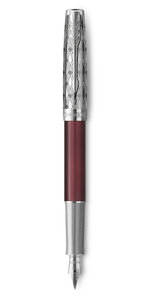PARKER Sonnet Premium Stylo plume Métal et Laque Rouge Plume moyenne 18k Coffret cadeau