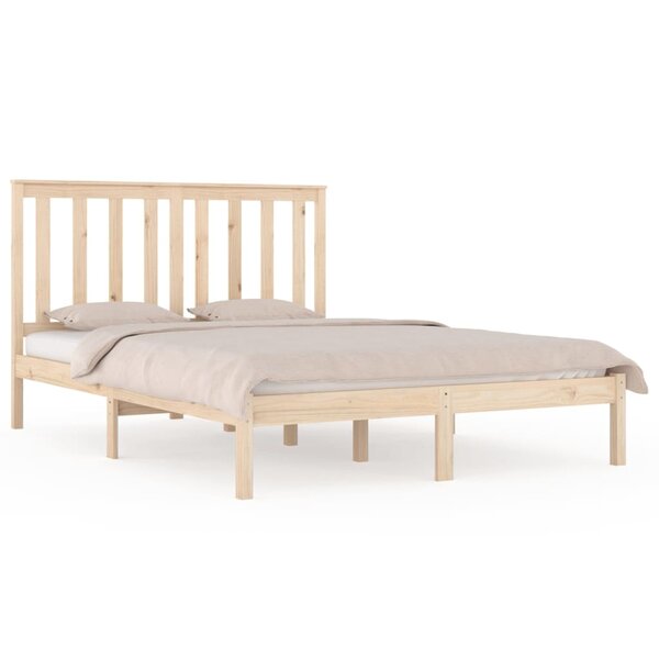 vidaXL Cadre de lit bois de pin massif 120x190 cm petit double