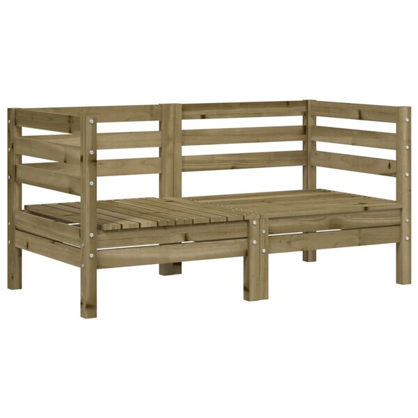 vidaXL Canapés d'angle de jardin 2 Pièces bois de pin imprégné
