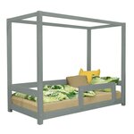Lit cabane enfant BUNKY 90 x 180 vert sauge