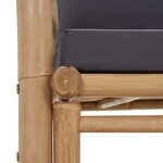 vidaXL Chaises de jardin avec coussins lot de 2 Bambou