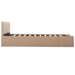 vidaXL Cadre de lit à rangement Cappuccino Similicuir 180x200 cm
