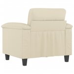 vidaXL Fauteuil Crème 60 cm Similicuir