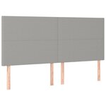 vidaXL Cadre de lit avec tête de lit Gris clair 200x200 cm Tissu