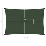 vidaXL Voile d'ombrage 160 g/m² Vert foncé 2x3 5 m PEHD