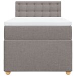 vidaXL Sommier à lattes de lit avec matelas Taupe 90x190 cm Tissu