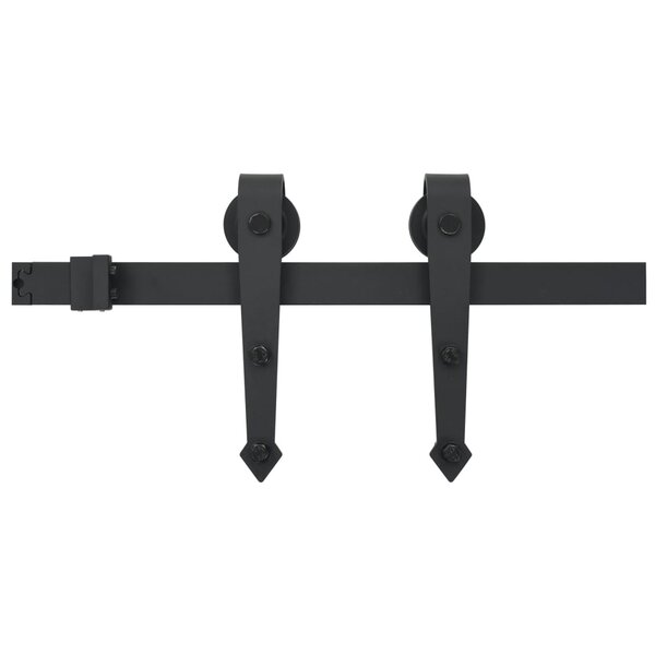 vidaXL Kit de quincaillerie de porte coulissante SKIEN 200 cm noir
