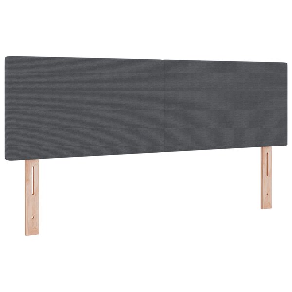 vidaXL Tête de Lit Design Simple Gris Foncé 140 cm en Tissu Corde