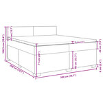 vidaXL Sommier à lattes de lit avec matelas Gris clair 200x200cm Tissu