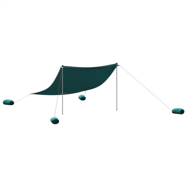 vidaXL Auvent de plage avec ancres de sable vert 304x300 cm