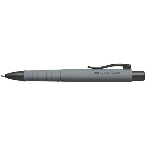 Stylo-bille POLY BALL XB stone grey x 5 FABER-CASTELL