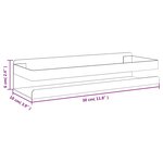 vidaXL Étagère de douche noir mat acier inoxydable 304 brossé