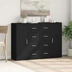 vidaXL Buffets 2 Pièces noir 60x31x84 cm bois d'ingénierie