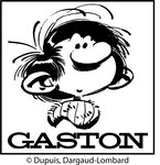 Grande carte départ gaston lagaffe avec enveloppe pour retraite ou déménagement