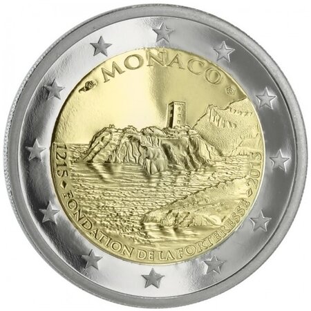 Pièce de monnaie 2 euro commémorative Monaco 2015 BE – Forteresse