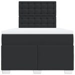 vidaXL Sommier à lattes de lit matelas Noir 120x200 cm Similicuir