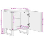 vidaXL Table de chevet 40x34x46 cm bois massif de récupération