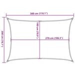 vidaXL Voile d'ombrage 160 g/m² Noir 2x3 m PEHD