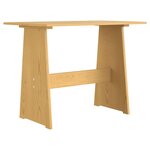 vidaXL Table à manger avec banc REINE marron miel bois de pin solide
