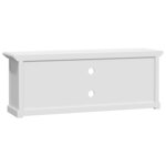 vidaXL Meuble TV blanc 110x30x41 cm bois d'ingénierie