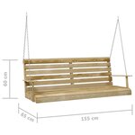 vidaXL Balancelle Bois de pin imprégné 155x65x60 cm