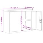 vidaXL Classeur anthracite 90x40x110 cm acier