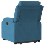 vidaXL Fauteuil inclinable bleu velours