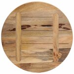 vidaXL Dessus de table Ø 40x1 5 cm rond bois massif de manguier brut