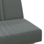 vidaXL Canapé-lit gris foncé tissu
