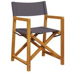 vidaXL Chaises de jardin pliables lot de 4 gris foncé tissu
