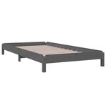 vidaXL Lit empilable Gris 75x190 cm Bois de pin massif