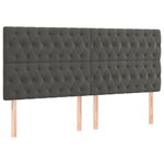 vidaXL Sommier à lattes de lit et matelas Gris foncé 200x200cm Velours
