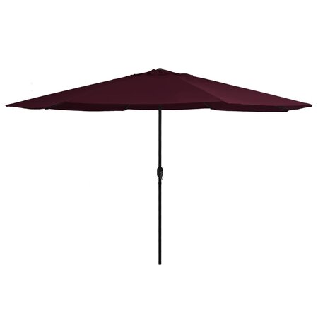 vidaXL Parasol d'extérieur avec mât en métal 390 cm rouge bordeaux