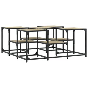 vidaXL Table basse chêne sonoma 91x91x40 cm bois d'ingénierie