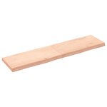 vidaXL Dessus de table bois massif non traité bordure assortie
