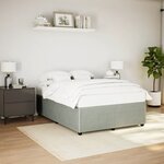 vidaXL Cadre de lit Gris clair 160x200 cm Velours