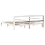 vidaXL Cadre de lit et tête de lit blanc 180x200 cm bois de pin massif