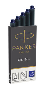 PARKER Quink 5 cartouches longues pour Stylo plume encre bleue