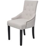 vidaXL Chaises à manger lot de 2 gris crème tissu