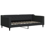 vidaXL Lit de jour avec lit gigogne noir 90x190 cm tissu
