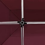 vidaXL Tente de réception pliable et parois Aluminium 4 5x3 m Bordeaux