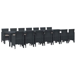 vidaXL Ensemble de salle à manger de jardin avec coussins 15 Pièces