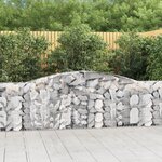 vidaXL Paniers à gabions arqués 3 Pièces 400x30x100/120 cm Fer galvanisé