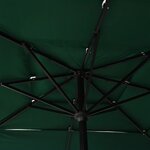 vidaXL Parasol à 3 niveaux avec mât en aluminium Vert 2 5x2 5 m