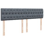 vidaXL Sommier à lattes de lit et matelas Gris foncé 200x200cm Velours