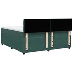 vidaXL Sommier à lattes de lit et matelas Vert foncé 180x200cm Velours