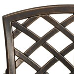 vidaXL Ensemble de bistrot 3 Pièces bronze aluminium coulé