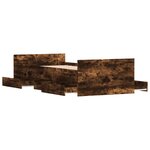vidaXL Cadre de lit tête de lit et pied de lit chêne fumé 90x200 cm